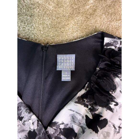 Rabbit Rabbit Rabbit Womens Dress Size 4 Midi Floral Retro Art Boho E114 - Picture 6 of 11